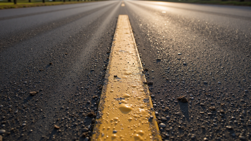 道路标线产品，白色热熔标线涂料，清晰可见，新施划道路标线效果